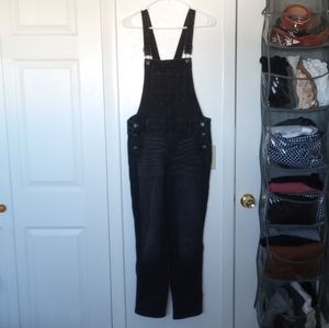 Black Denim Overalls
